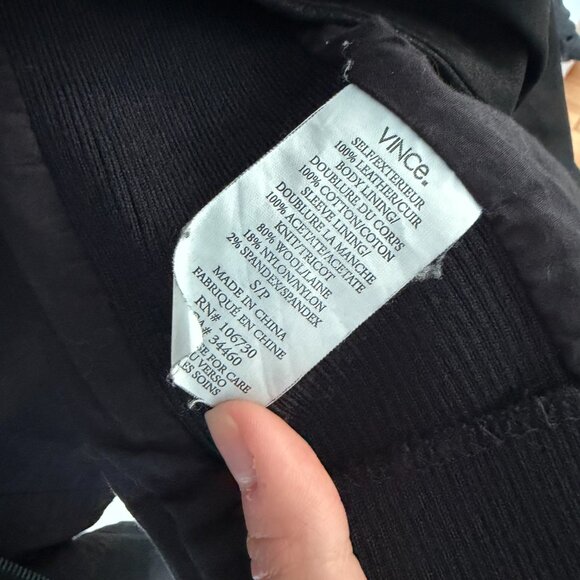 Unique Vince Soft "Paper Leather" Unstructured Biker Jacket - Picture 5 of 5